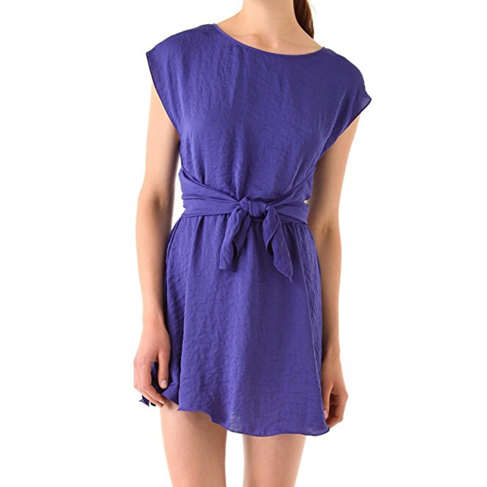 Rebecca Taylor Knot Waist Dress in Violet